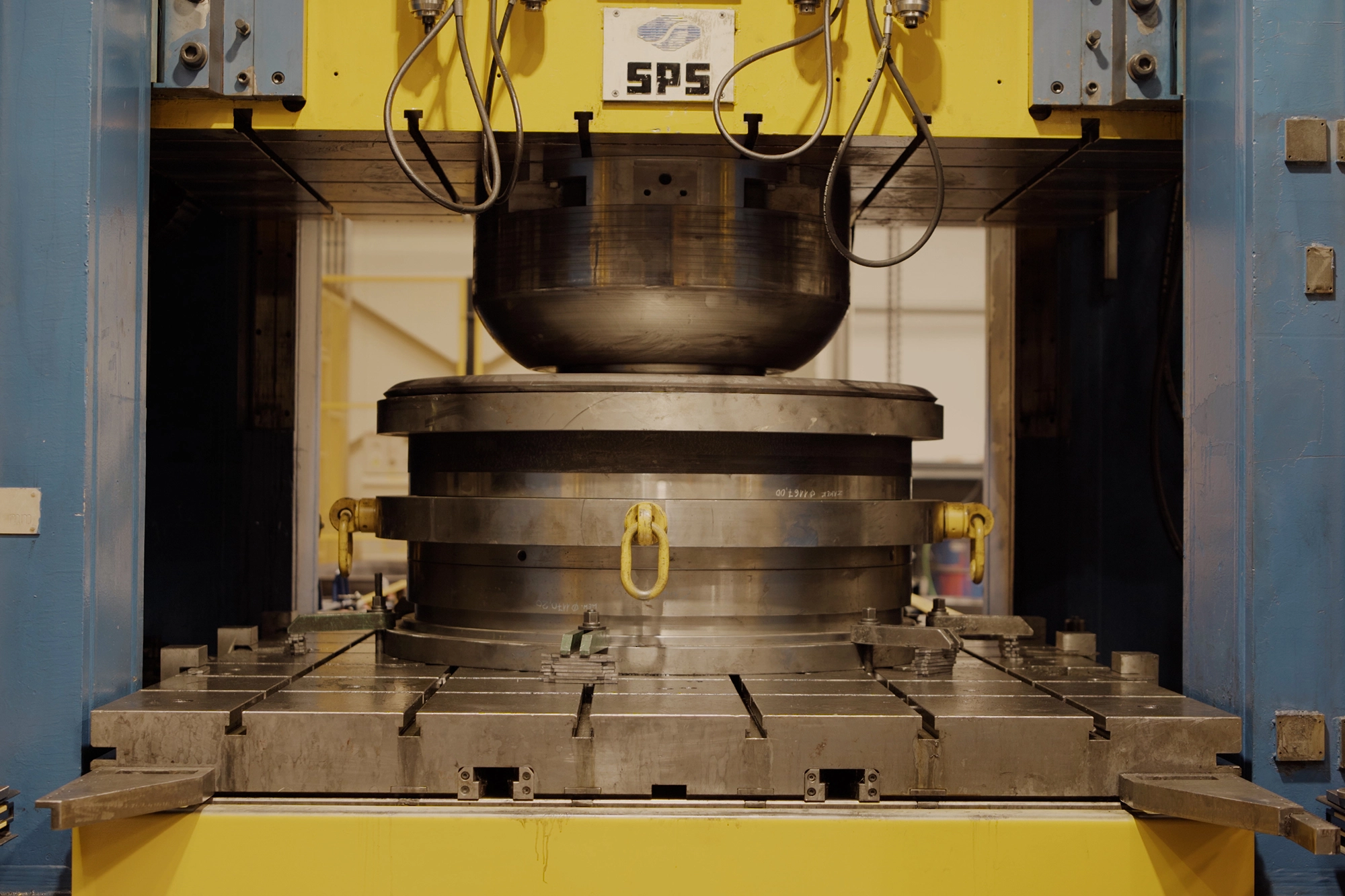 A hydraulic press from Pronar Wheels' factory
